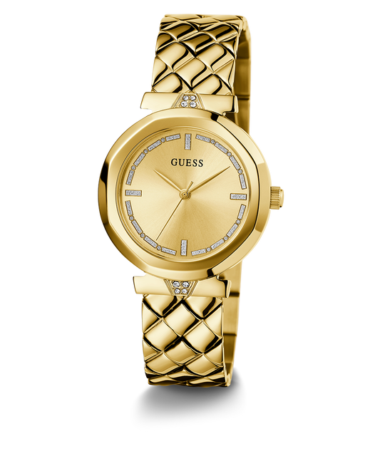 Montre-bracelet GUESS dorée avec détails étincelants - Réf. W1280L3