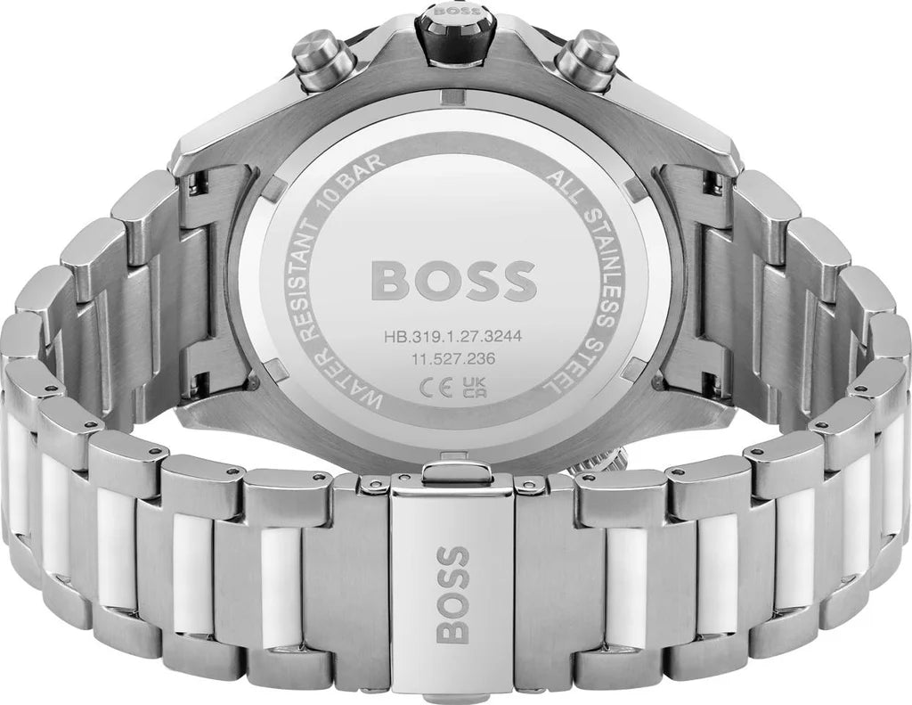 Montre Hugo Boss Globetrotter pour Homme avec Cadran Vert et Bracelet en Acier Inoxydable - Référence 1513930