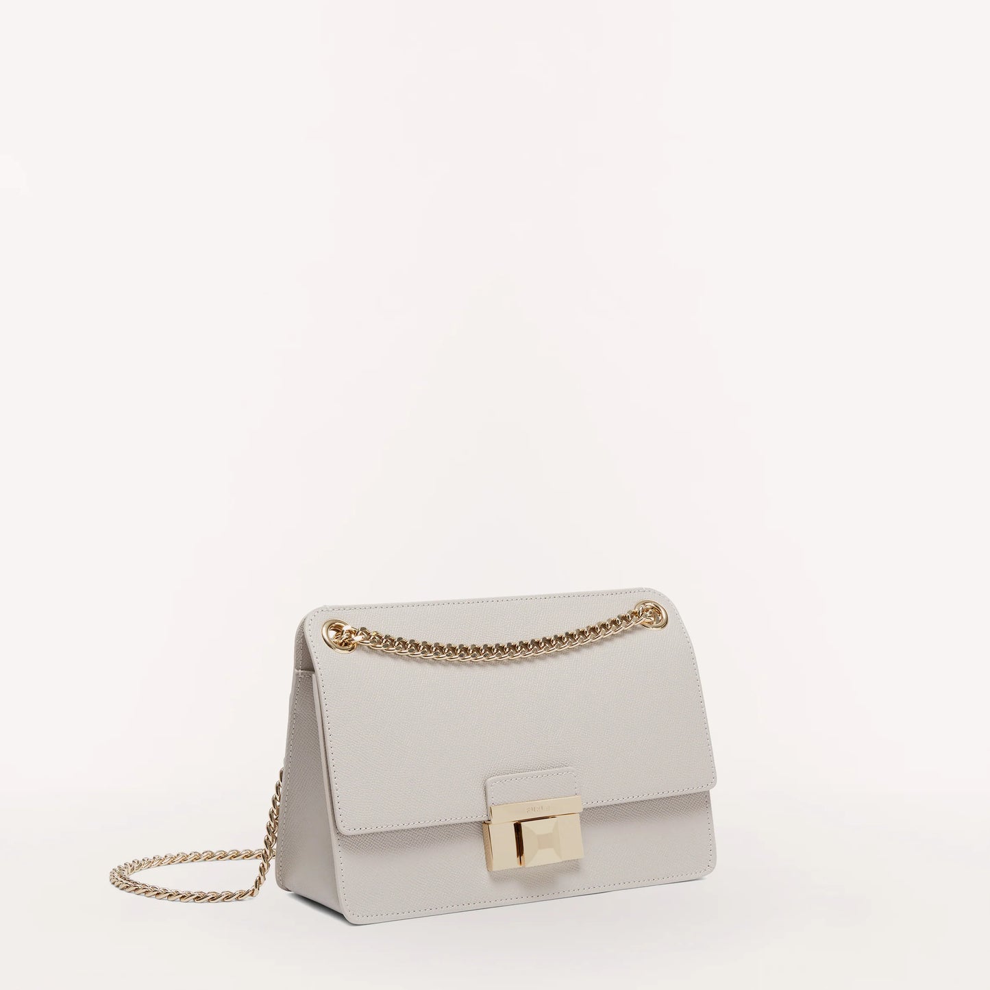 Sac à Épaule Furla en Cuir Saffiano Gris blanc - Élégance et Polyvalence